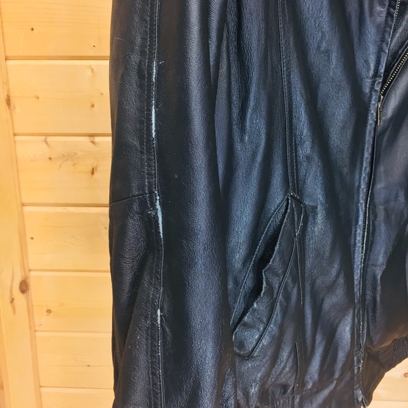 Vtg Biker leather Motorcycle JACKET Sz M - Picture 4 of 8